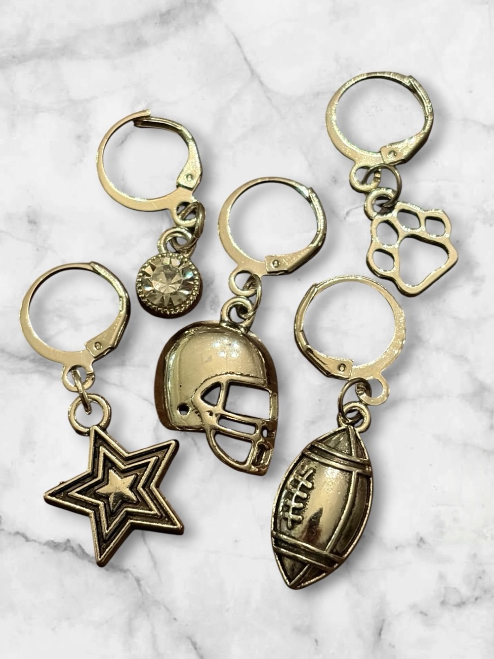 Set of 5 Football Shoe Charms